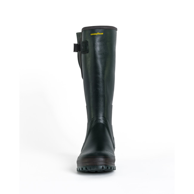 Rubber laarzen Bosgroen 100% handwerk + Neopreen voering met staal inzetstuk - GoodYear