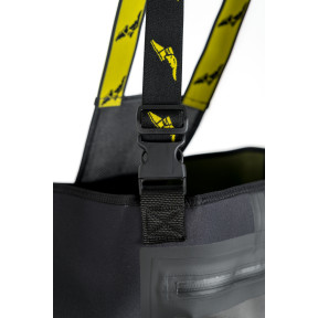 Waders Néoprène Noir 4mm + renfort genoux Cordura + bottes PVC - GoodYear