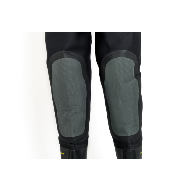 Neopreen Waders Zwart 4mm + knie versterking Cordura + PVC laarzen - GoodYear