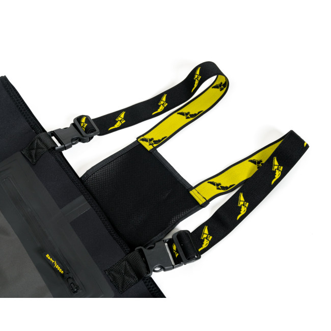 Spodniobuty neoprenowe czarne 4mm + wzmocnienie kolan Cordura + buty PVC - GoodYear
