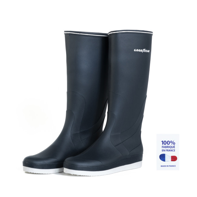 Marineblauw PVC nautische sportlaarzen 100% recyclebaar - Made in France - GoodYear