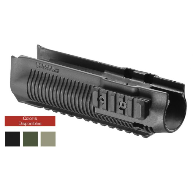 GARDE MAIN  870 POLYMER AVEC TROIS RAILS PICATINNY - NOIR