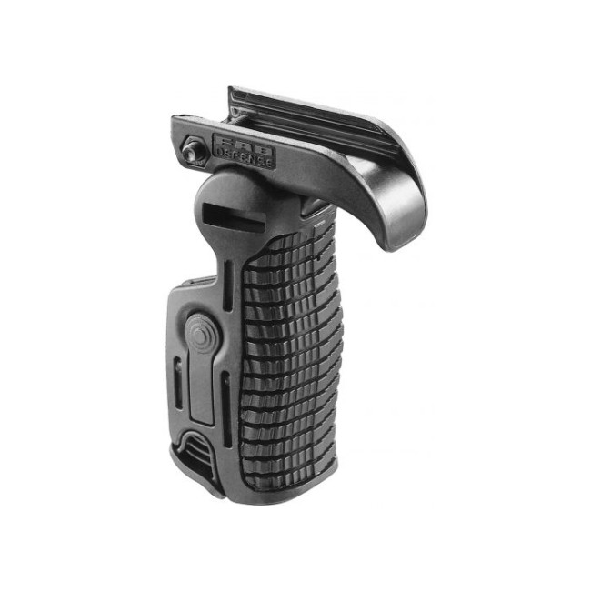 POIGNEE AVANT TACTIQUE DE SECURITE REPLIABLE POUR RAIL PICATINNY - NOIR