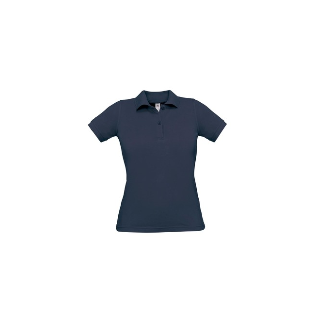 Polo femme manches courtes bleu - B&C