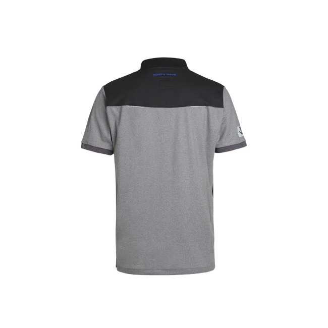 ARBEITS-POLOSHIRT HORTEN SCHWARZ / GRAU MELIERT - NORTH WAYS
