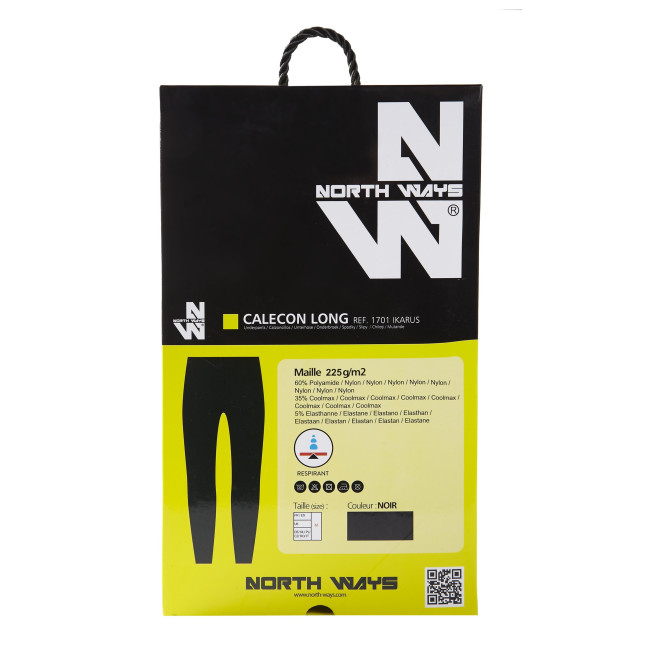 LANGE ARBEITSUNTERHOSE IKARUS SCHWARZ - NORTH WAYS