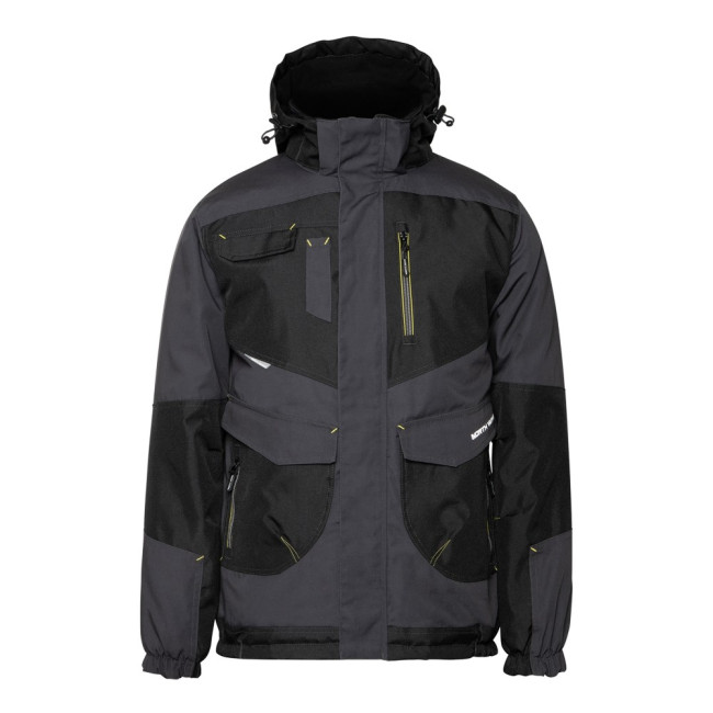 ARBEITSJACKE LILIAN GRAU / SCHWARZ - NORTH WAYS