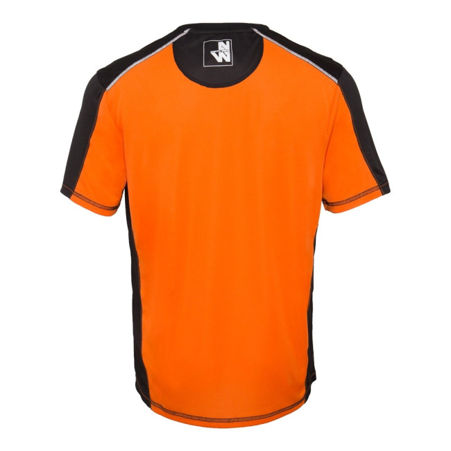 T-SHIRT MANCHES COURTES DE TRAVAIL HALLEY ORANGE / NOIR - NORTH WAYS