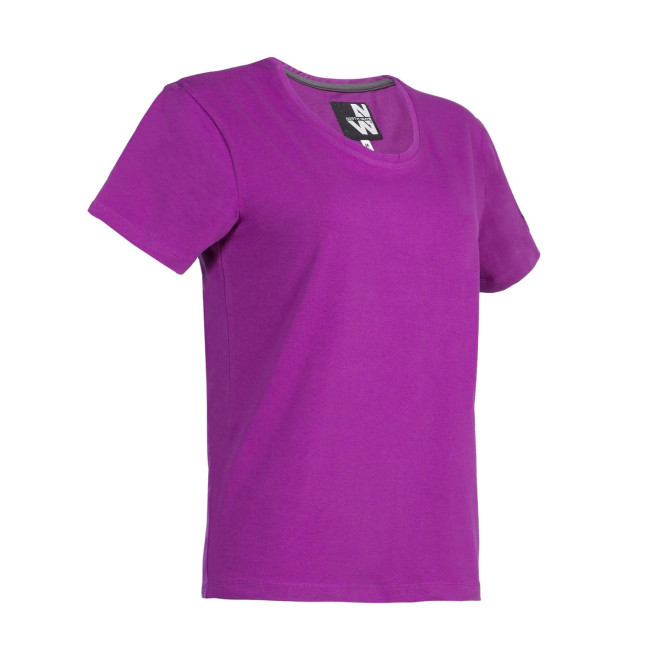 T-SHIRT KORTE MOUWEN WERKKLEDING ROMANE FUCHSIA - NORTH WAYS
