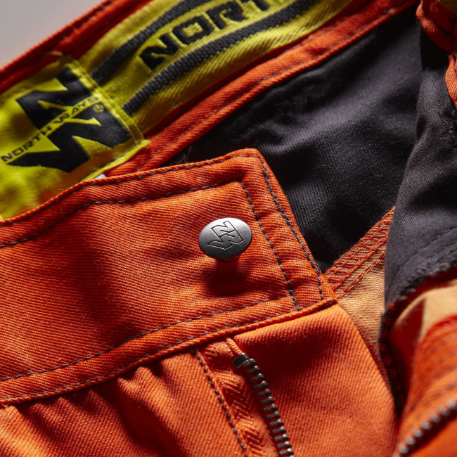 BERMUDA HV DE TRAVAIL ALDRIN ORANGE FLUO - NORTH WAYS