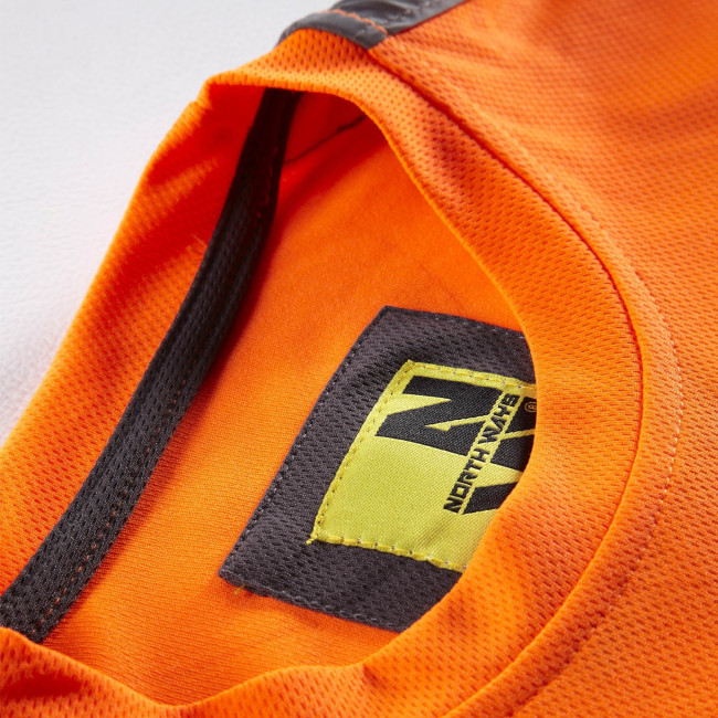 T-SHIRT MANCHES COURTES HV DE TRAVA ARMSTRONG ORANGE FLUO - NORTH WAYS