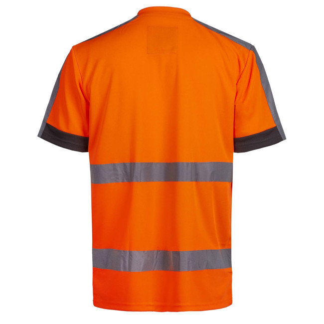 T-SHIRT MANCHES COURTES HV DE TRAVA ARMSTRONG ORANGE FLUO - NORTH WAYS