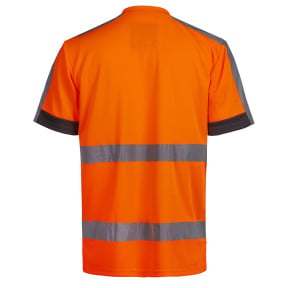 T-SHIRT MANCHES COURTES HV DE TRAVA ARMSTRONG ORANGE FLUO - NORTH WAYS