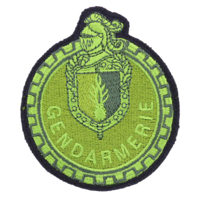 Embleem OP VELCRO MOTORRIJDER Gendarmerie lage zichtbaarheid Groen