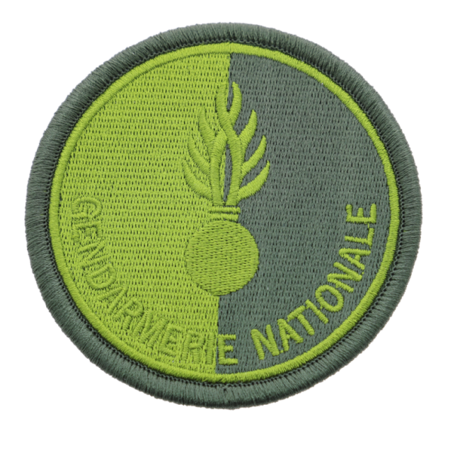 Ecusson Gendarmerie Nationale non agrée basse visibilité Vert
