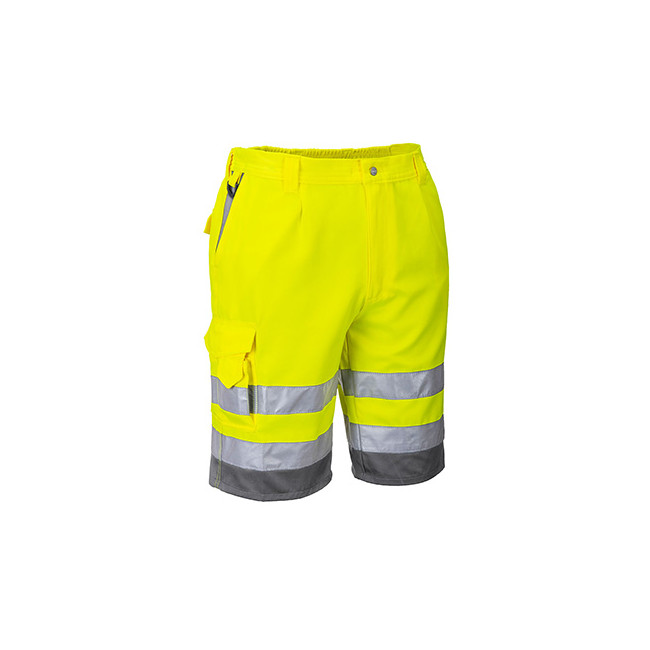 Warnschutz-Bermuda Gelb/Grau - Portwest