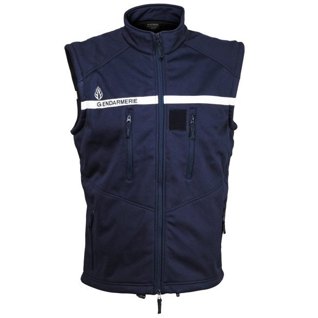 Kurtka Softshell Żandarmeria 3-warstwowa Granatowa zdejmowane rękawy - Patrol
