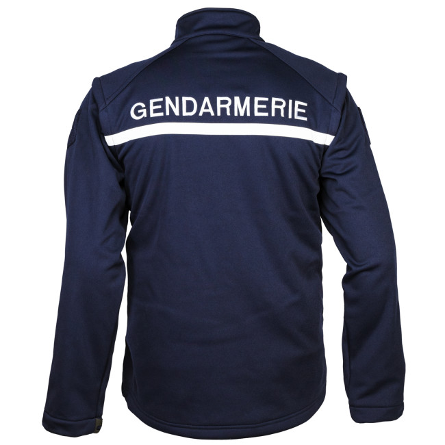 Softshell jas Gendarmerie 3 lagen Marine afneembare mouwen - Patrol