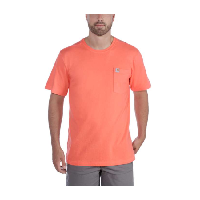 WARM WEATHER S-S POCKET T-SHIRT 104266 O12-HOT CORAL