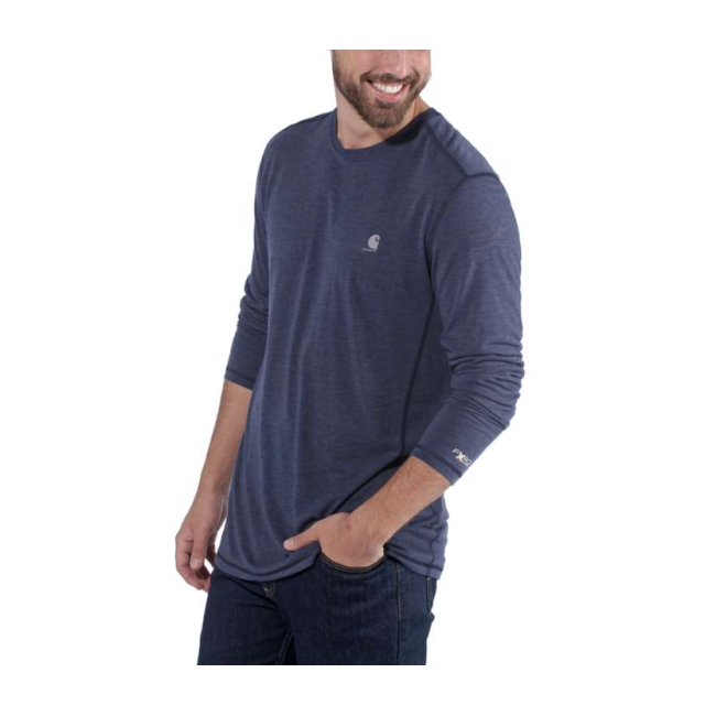 FORCE EXTREMES T-SHIRT L-S 102998 981-NAVY HEATHER