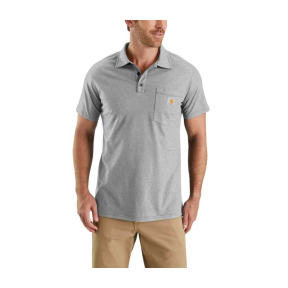 FORCE COTTON DELMONT POCKET POLO 103569 034-HGY-HEATHERSZARY