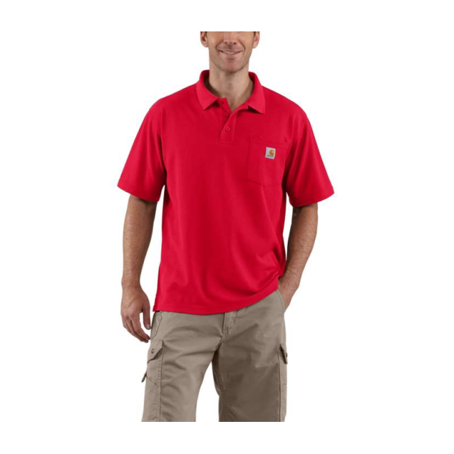 CONTRACTORS WORK POCKET POLO K570 ROT-ROT
