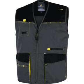 ARBEITSGILET D-MACH POLYESTER BAUMWOLLE GRAU/GELB - DELTA PLUS