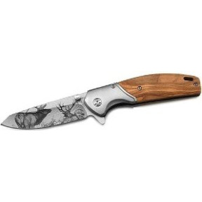 Couteau pliant gravé cerf - Stepland