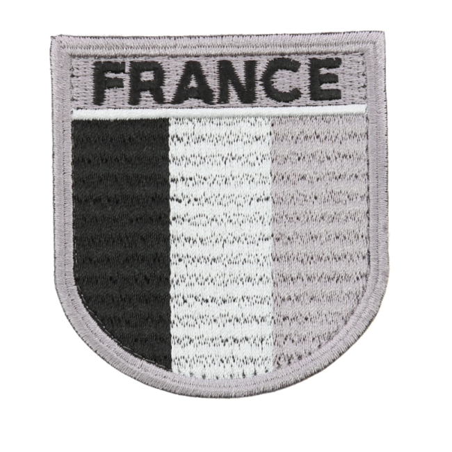 Ecusson basse visi. France tricolore Noir - DMB