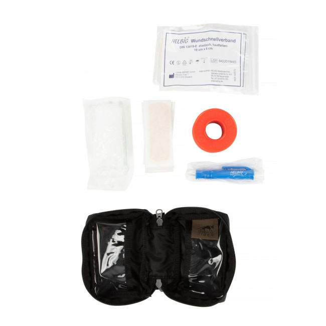 TT FIRST AID MINI - MEDIZINISCHE TASCHE GEFÜLLT - 10X7X4CM - SCHWARZ