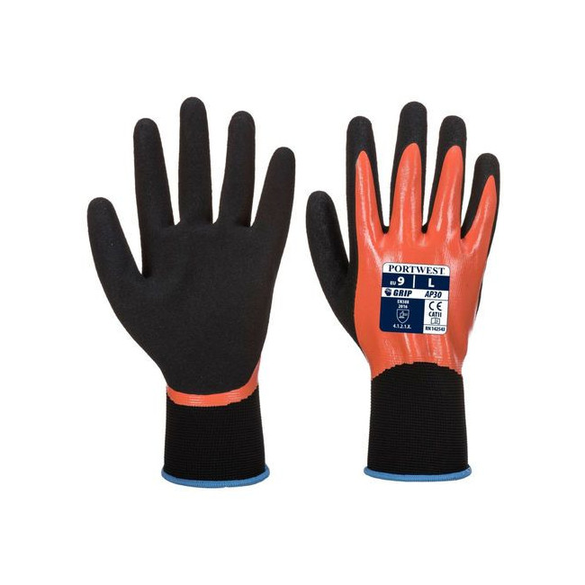Dermi Pro Handschuhe Orange und Schwarz - Portwest