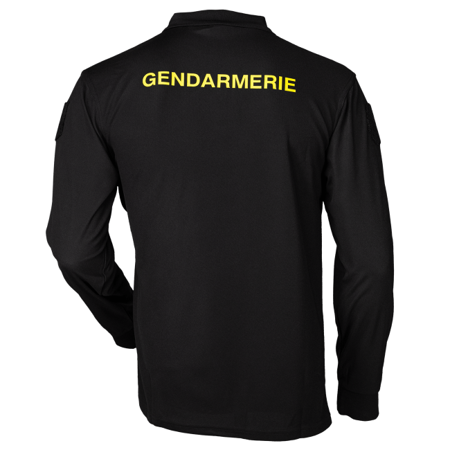 Polo Gendarmerie Mobile Cooldry + Velcros Noir - Patrol