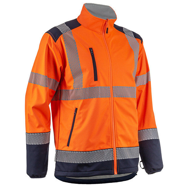 Veste softshell HV Kazan orange et marine - Coverguard