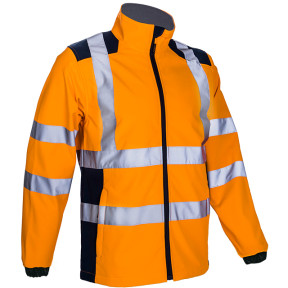 Veste Softshell HV Kanpa orange et marine - Coverguard