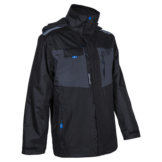 Parka + Veste Softshell Wani noir et gris - Coverguard