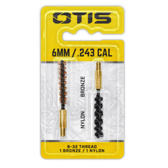 Set von 2 Reinigungsbürsten für Waffen Kaliber .250, .257, .243"/6 mm - TOE