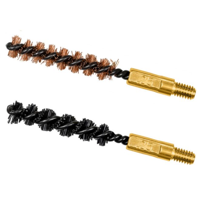 Set von 2 Reinigungsbürsten für Waffen Kaliber .250, .257, .243"/6 mm - TOE