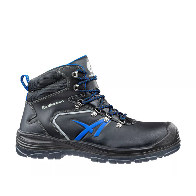 Buty robocze Unit Bau mid S3 Czarny/Niebieski - Albatros