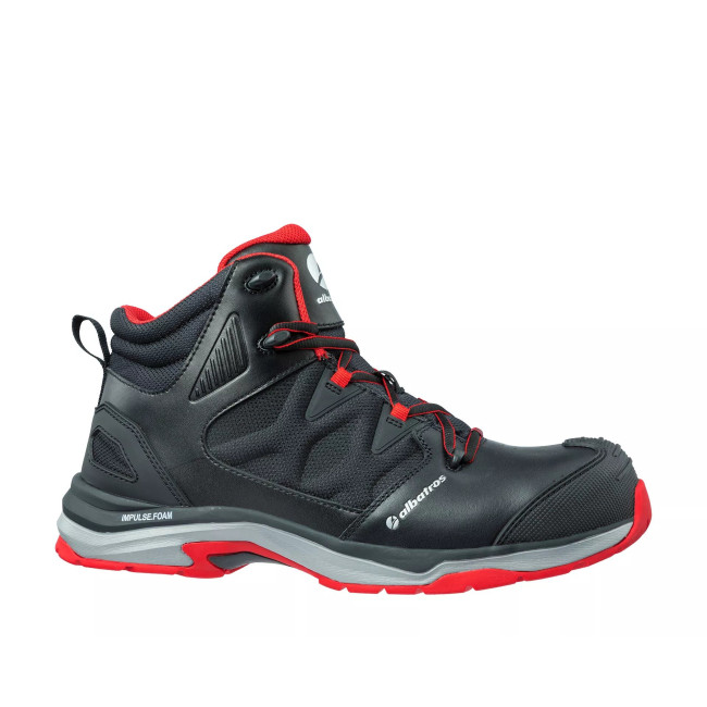 Sicherheitsschuhe Ultratrail mid S3 Schwarz/Rot - Albatros