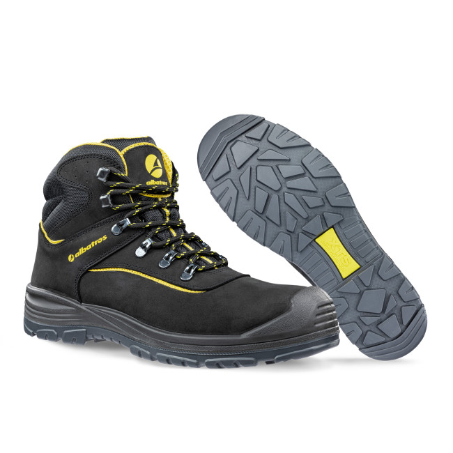 Buty robocze Gravel mid S3 Czarny/Żółty - Albatros