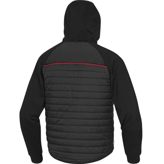 VESTE BI-MATIÈRE POLYAMIDE RIPSTOP MATELASSÉ ENDUIT PU ET POLYESTER 2 COUCHES LAMINEES