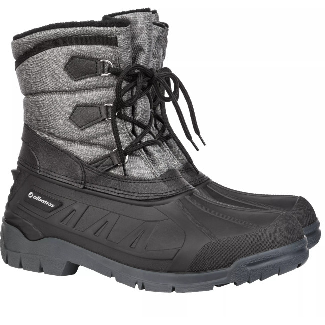 Schnürstiefel Toronto mit grauem Futter - Albatros