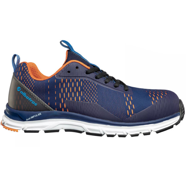 AER55 Impulse low S1P ESD HRO SRA veiligheidschoenen blauw en oranje - Albatros
