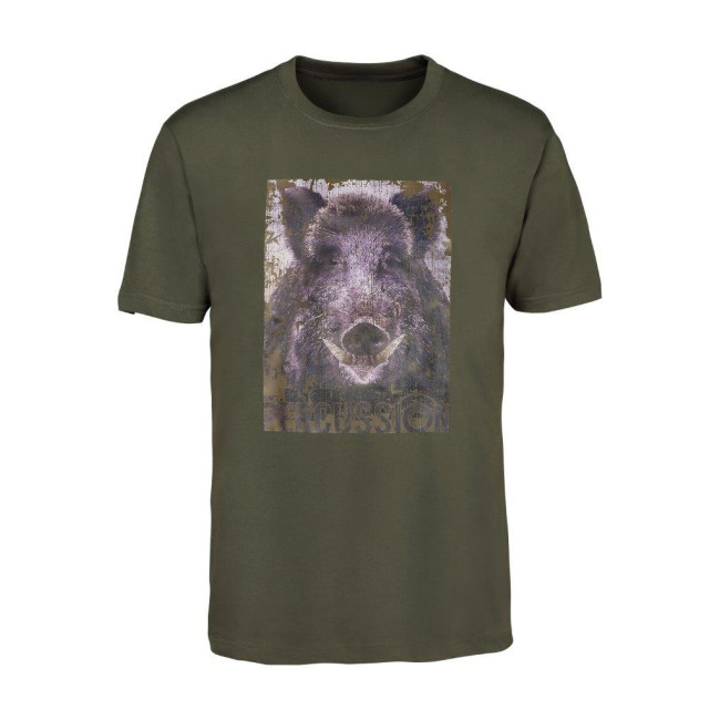 T-Shirt Wildschwein Siebdruck - Percussion