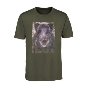 Tee-shirt Serigraphie chasse Sanglier - Percussion