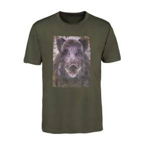Tee-shirt Serigraphie chasse Sanglier - Percussion