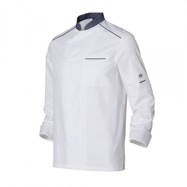 Veste de cuisine homme Néospirit Blanche et Denim - Molinel