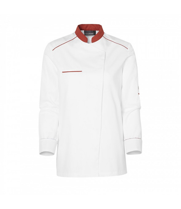 Veste de cuisine femme N ospirit Blanc Terracotta Molinel