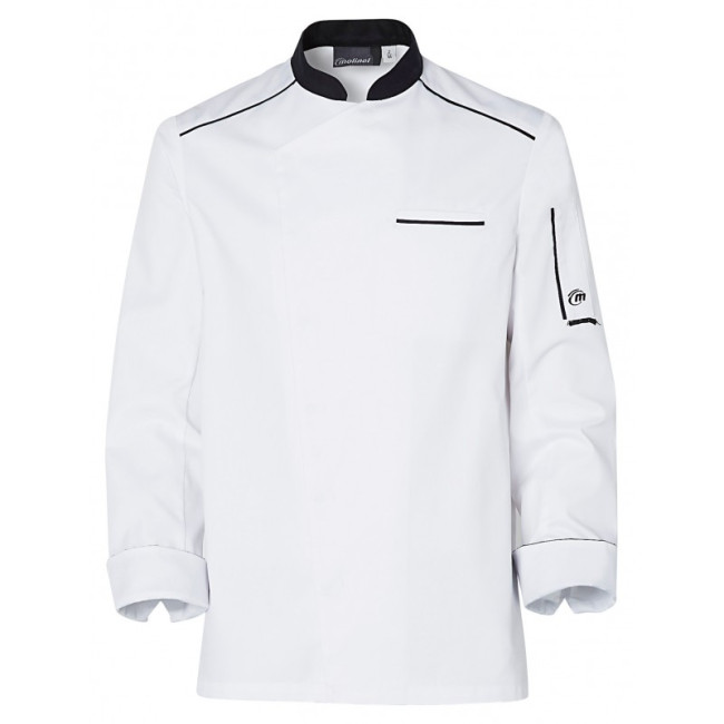 Veste de cuisine homme Néospirit Blanc et Noir - Molinel