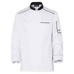Veste de cuisine homme Néospirit Blanc et Noir - Molinel